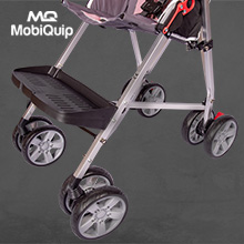Adjustable footplate on excel elise special needs stroller