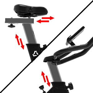 Adjustable handle bar and seat