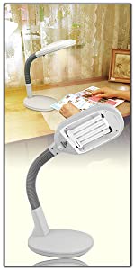 floor magnifying glass with led light & stand,reading small print,close work,strong page magnifier