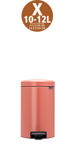 Brabantia pedal bin newicon soft closure light pedal operation kitchen hobby room smoothly quietly