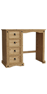 corona solid pine wood mexican furniture rustic wax coffee table drawer nest dining 