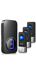 Wireless Doorbell kit, PHYSEN Waterproof Cordless Door Bell Chime
