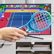 Orzly party pack accessories rackets wheels dance bands joy con grips for Nintendo Switch OLED