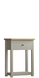 Vida Designs Arlington 1 Drawer Console Table, Grey
