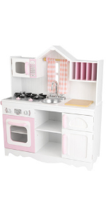 KidKraft Modern Country Kitchen, Modern Country Kitchen, Play Kitchen, Wooden Play Kitchen