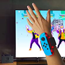 Orzly party pack accessories rackets wheels dance bands joy con grips for Nintendo Switch OLED