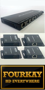 FOURKAY 1x4 HD Splitter over Ethernet