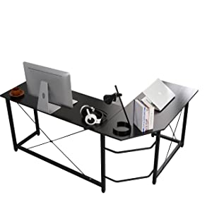 DlandHome Corner Desk L-Shaped Computer Desk