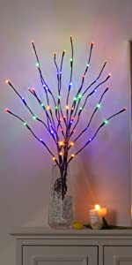 3PK 30'' 60 LED Multi Color Twig Branches Path Light