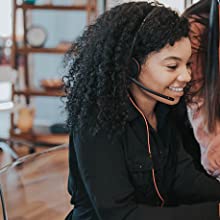 Headphones head-set with microphone wireless iphone gaming pc computer usb phone mobile