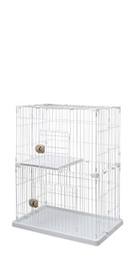 Cage for cats, 2 levels, 2 entrances - Pet cage PEC-902 Iris Ohyama