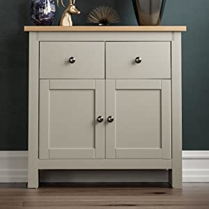 Vida Designs Arlington 2 Drawer 2 Door Sideboard, Grey