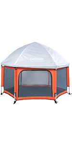 Baby Playpen, CutieClub Portable Playard Playpen with Safety Mattress