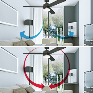 Ceiling fans are energy efficient to use year-round. 