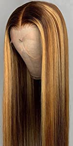 highlight straight wig