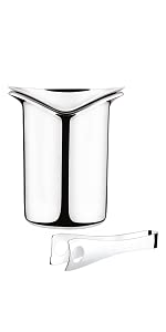 Georg Jensen Wine Ice Bucket with Tongs by Thomas Sandell