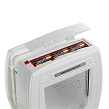 Memory button and batteries compartment