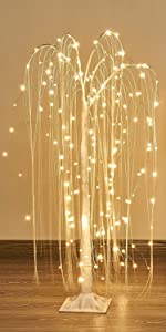 4FT 180LED White Willow Light Tree