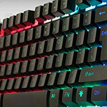 Orzly RX250-K keyboard RX250 membrane RGB Lights gaming gamer PC Console PS5 PS4 Playstation xbox