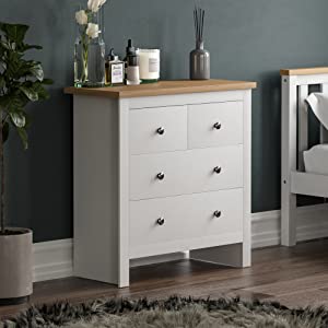Vida Designs Arlington 2+2 Drawer Chest, White