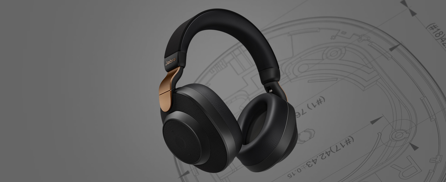 Jabra Elite 85h Wireless Noise-Canceling Headphones Over Ear Bluetooth Rain & Water Resistant Copper
