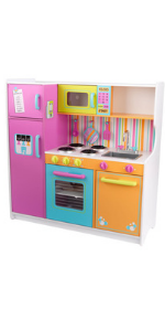 KidKraft Deluxe Big and Bright Kitchen, Play Kitchen, Kids Kitchen, Toddler Kitchen