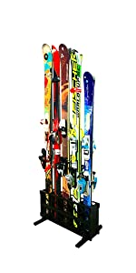 ski storage stand floor freestanding mohn vertical upright home garage store retail display racing