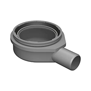 Horizontal drain pan without odour trap.