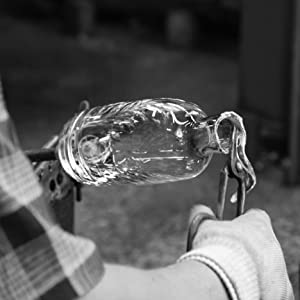 scissor cut, handmade glass