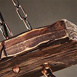 Rustic Wooden chandelier vintage pendent light ceiling