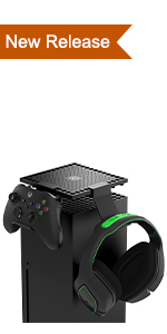 Dust cover for Xbox Series X with controller stand