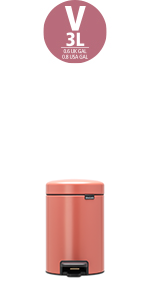 Brabantia pedal bin newicon soft closure light pedal operation kitchen hobby room smoothly quietly