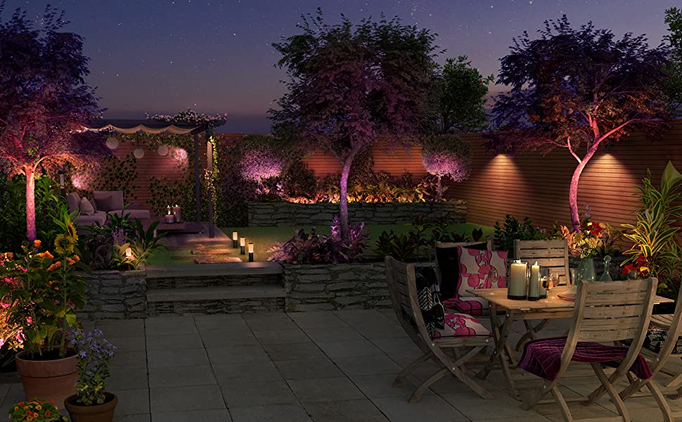 Outdoor smart lighting innr party garden balcony yard