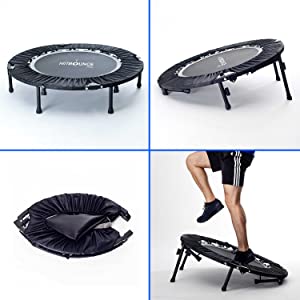 elevated rebounder incline mini trampoline folding trampoline for fitness
