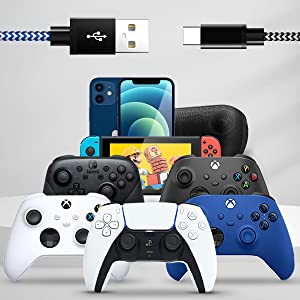 PS5 charging cable for compatible devices 