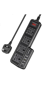 5m extension lead with usb slots