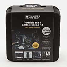 Trucker's Tea Box - Portable Travel Black Small Electric Kettle