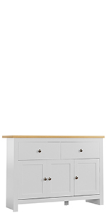 Vida Designs Arlington 2 Drawer 3 Door Sideboard, White