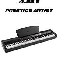 Alesis Prestige Artist â 88 Key Digital Piano with Full Size Graded Hammer Action Weighted Keys