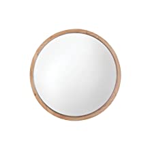 Wood Framed Round Mirror for Living Room Decor, bathroom vanity,, mirrors for wall decor