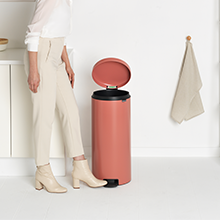 Brabantia pedal bin newlcon soft closure super light pedal operation smoothly quietly non slip
