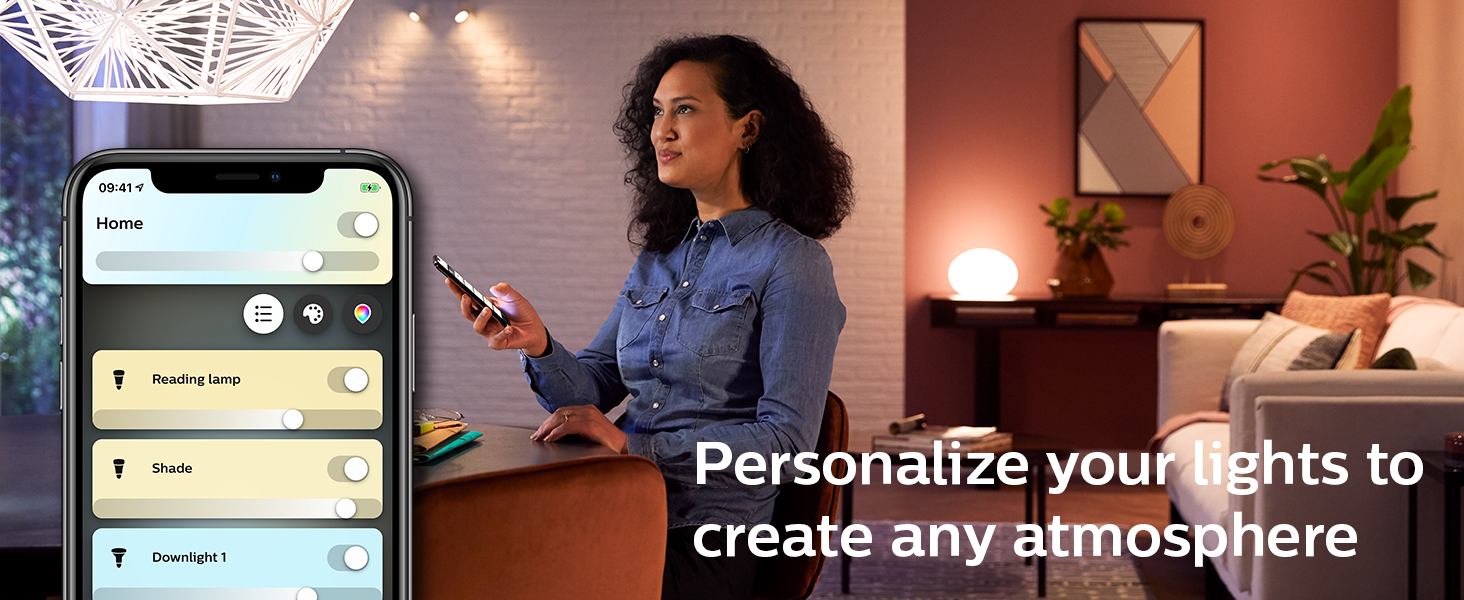 personalise your lights to create any atmosphere