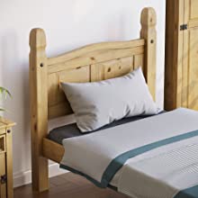 Vida Designs Corona King Size Bed, Low Foot End