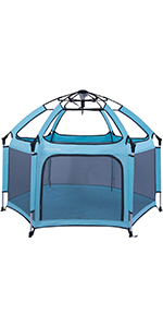 Baby Playpen, CutieClub Portable Playard Playpen with Safety Mattress