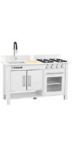 KidKraft Little Cook's Work Station, Little Play Kitchen, Modern Play Kitchen, Wooden Play Kitchen