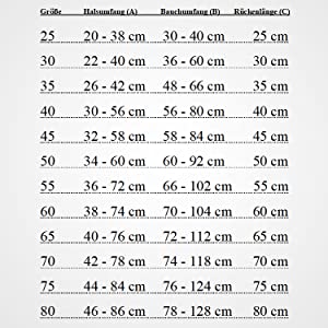 Size chart: