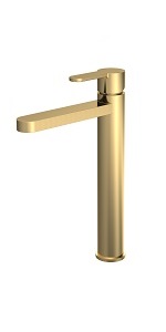 high,rise,mono,basin,mixer,tap,brushed,brass,brassware,brass,round,modern,counterop,vessel