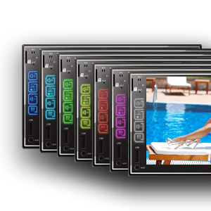 Button colourful lights