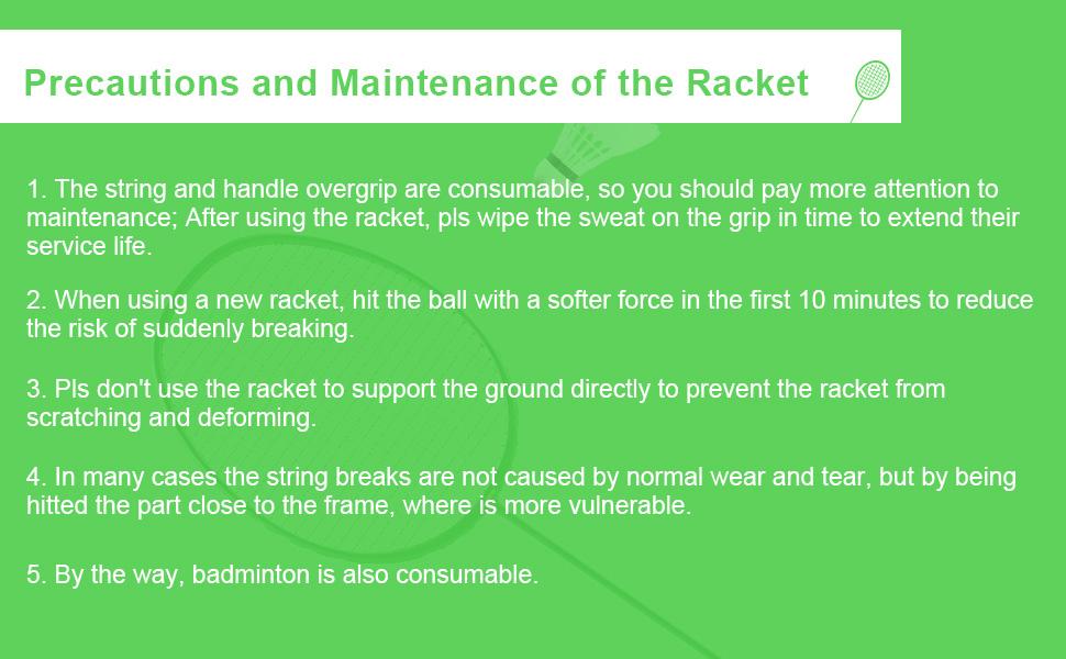 Precautions And Maintenance Of The Racket