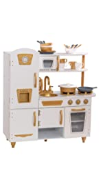 Modern White Role Play Kitchen, Vintage, accessories included for girls